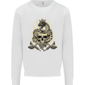 Tattoo Skull Snake Tattooist Biker Gothic Mens Sweatshirt Jumper White