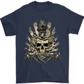 Tattoo Skull Snake Tattooist Biker Gothic Mens T-Shirt Cotton Gildan Navy Blue