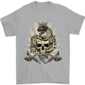 Tattoo Skull Snake Tattooist Biker Gothic Mens T-Shirt Cotton Gildan Sports Grey