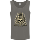 Tattoo Skull Snake Tattooist Biker Gothic Mens Vest Tank Top Charcoal