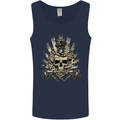 Tattoo Skull Snake Tattooist Biker Gothic Mens Vest Tank Top Navy Blue