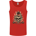 Tattoo Skull Snake Tattooist Biker Gothic Mens Vest Tank Top Red