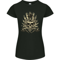 Tattoo Skull Snake Tattooist Biker Gothic Womens Petite Cut T-Shirt Black