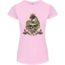 Tattoo Skull Snake Tattooist Biker Gothic Womens Petite Cut T-Shirt Light Pink