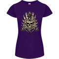 Tattoo Skull Snake Tattooist Biker Gothic Womens Petite Cut T-Shirt Purple