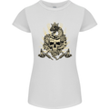 Tattoo Skull Snake Tattooist Biker Gothic Womens Petite Cut T-Shirt White