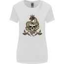 Tattoo Skull Snake Tattooist Biker Gothic Womens Wider Cut T-Shirt White