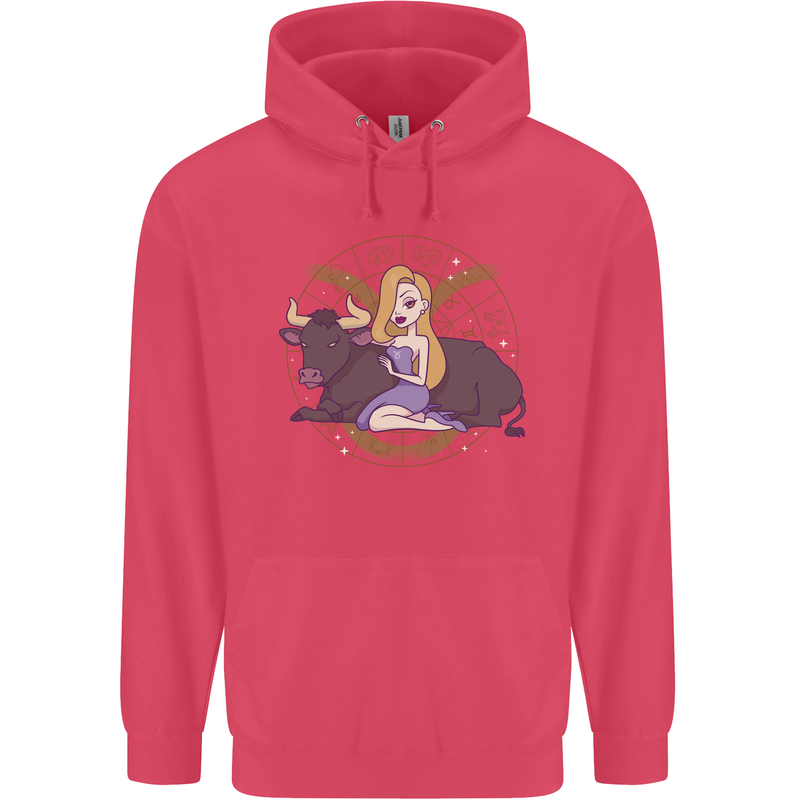 Taurus Star Sign Astrological Zodiac Childrens Kids Hoodie Heliconia