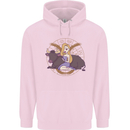 Taurus Star Sign Astrological Zodiac Childrens Kids Hoodie Light Pink