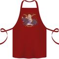 Taurus Star Sign Astrological Zodiac Cotton Apron 100% Organic Maroon