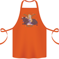 Taurus Star Sign Astrological Zodiac Cotton Apron 100% Organic Orange