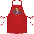 Taurus Star Sign Astrological Zodiac Cotton Apron 100% Organic Red