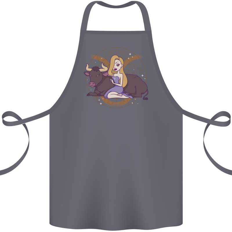 Taurus Star Sign Astrological Zodiac Cotton Apron 100% Organic Steel