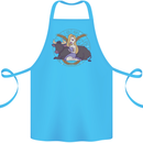Taurus Star Sign Astrological Zodiac Cotton Apron 100% Organic Turquoise