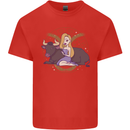 Taurus Star Sign Astrological Zodiac Mens Cotton T-Shirt Tee Top Red