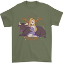 Taurus Star Sign Astrological Zodiac Mens T-Shirt 100% Cotton Military Green