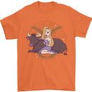 Taurus Star Sign Astrological Zodiac Mens T-Shirt 100% Cotton Orange