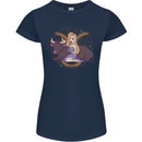 Taurus Star Sign Astrological Zodiac Womens Petite Cut T-Shirt Navy Blue