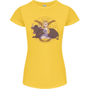 Taurus Star Sign Astrological Zodiac Womens Petite Cut T-Shirt Yellow