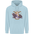 Taurus Star Sign Zodiac Astrological Childrens Kids Hoodie Light Blue