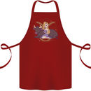 Taurus Star Sign Zodiac Astrological Cotton Apron 100% Organic Maroon