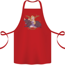 Taurus Star Sign Zodiac Astrological Cotton Apron 100% Organic Red