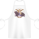 Taurus Star Sign Zodiac Astrological Cotton Apron 100% Organic White