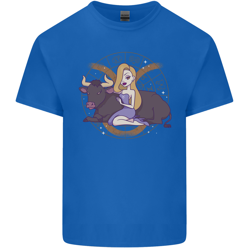 Taurus Star Sign Zodiac Astrological Kids T-Shirt Childrens Royal Blue