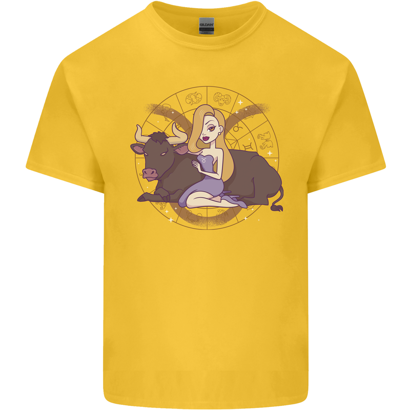 Taurus Star Sign Zodiac Astrological Kids T-Shirt Childrens Yellow