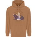 Taurus Star Sign Zodiac Astrological Mens 80% Cotton Hoodie Caramel Latte