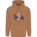 Taurus Star Sign Zodiac Astrological Mens 80% Cotton Hoodie Caramel Latte