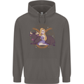 Taurus Star Sign Zodiac Astrological Mens 80% Cotton Hoodie Charcoal