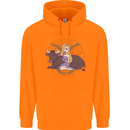 Taurus Star Sign Zodiac Astrological Mens 80% Cotton Hoodie Orange