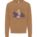 Taurus Star Sign Zodiac Astrological Mens Sweatshirt Jumper Caramel Latte