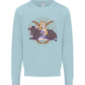 Taurus Star Sign Zodiac Astrological Mens Sweatshirt Jumper Light Blue