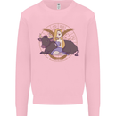 Taurus Star Sign Zodiac Astrological Mens Sweatshirt Jumper Light Pink