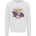 Taurus Star Sign Zodiac Astrological Mens Sweatshirt Jumper White
