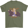 Taurus Star Sign Zodiac Astrological Mens T-Shirt 100% Cotton Military Green
