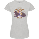 Taurus Star Sign Zodiac Astrological Womens Petite Cut T-Shirt Sports Grey