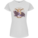 Taurus Star Sign Zodiac Astrological Womens Petite Cut T-Shirt White