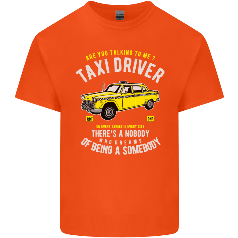 Taxi Driver Cult 70's Move Robert De Niro Mens Cotton T-Shirt Tee Top Orange