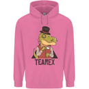 TeaRex Funny T-Rex Dinosaur Tea Drinker Childrens Kids Hoodie Azalea
