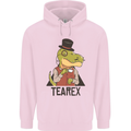 TeaRex Funny T-Rex Dinosaur Tea Drinker Childrens Kids Hoodie Light Pink