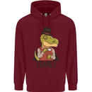 TeaRex Funny T-Rex Dinosaur Tea Drinker Childrens Kids Hoodie Maroon