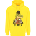 TeaRex Funny T-Rex Dinosaur Tea Drinker Childrens Kids Hoodie Yellow