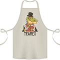 TeaRex Funny T-Rex Dinosaur Tea Drinker Cotton Apron 100% Organic Natural