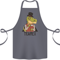 TeaRex Funny T-Rex Dinosaur Tea Drinker Cotton Apron 100% Organic Steel