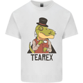 TeaRex Funny T-Rex Dinosaur Tea Drinker Kids T-Shirt Childrens White