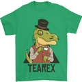TeaRex Funny T-Rex Dinosaur Tea Drinker Mens T-Shirt Cotton Gildan Irish Green