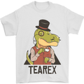 TeaRex Funny T-Rex Dinosaur Tea Drinker Mens T-Shirt Cotton Gildan White